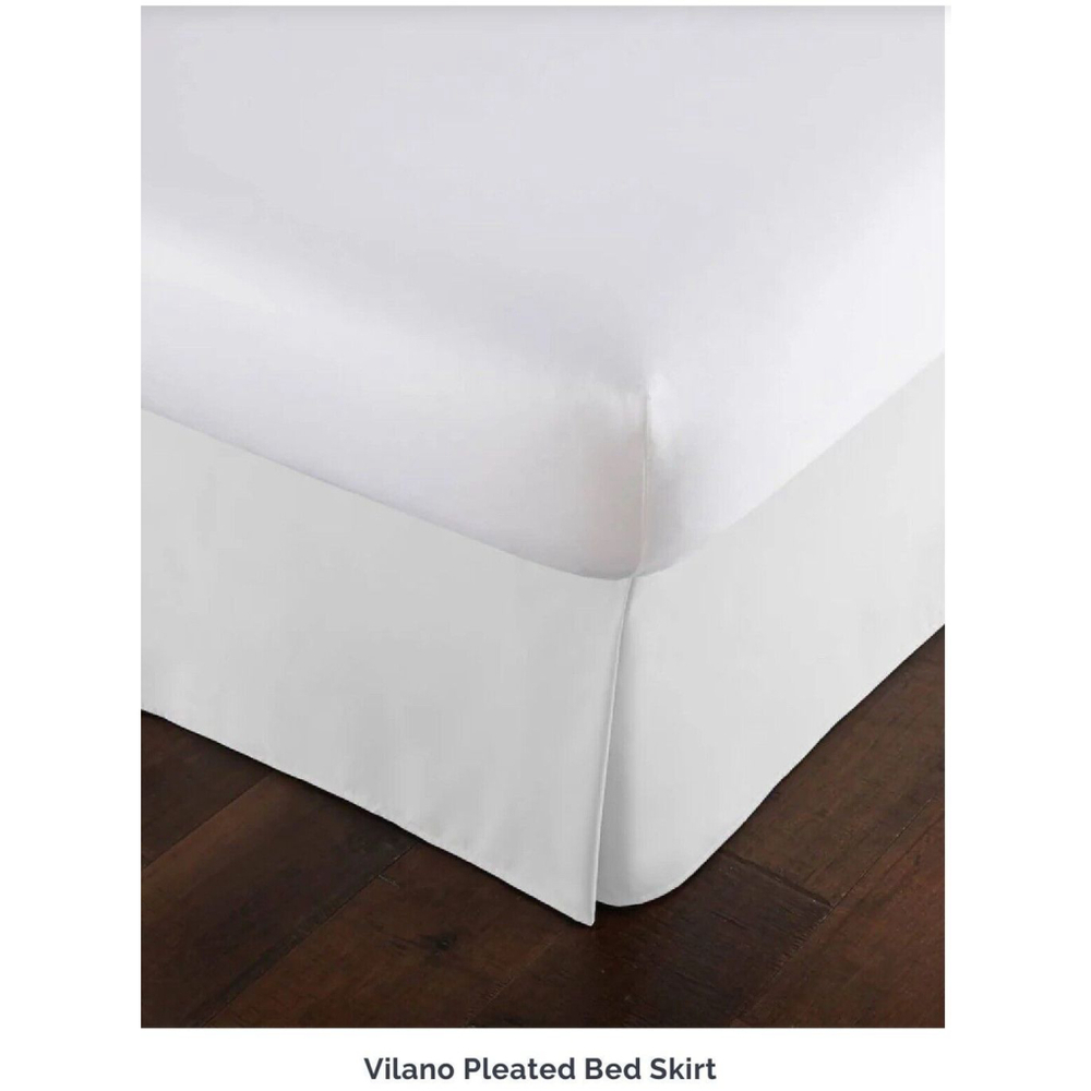 15-inch Drop Classic Pleated Twin Bedskirt Microfiber Bright White NEW